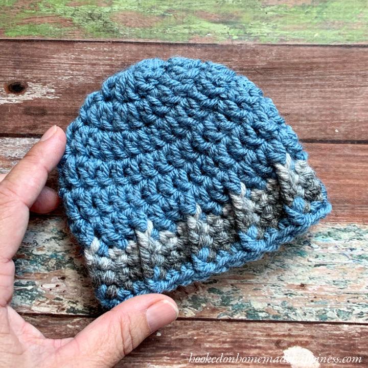 Quick and Easy Crochet Newborn Beanie Pattern