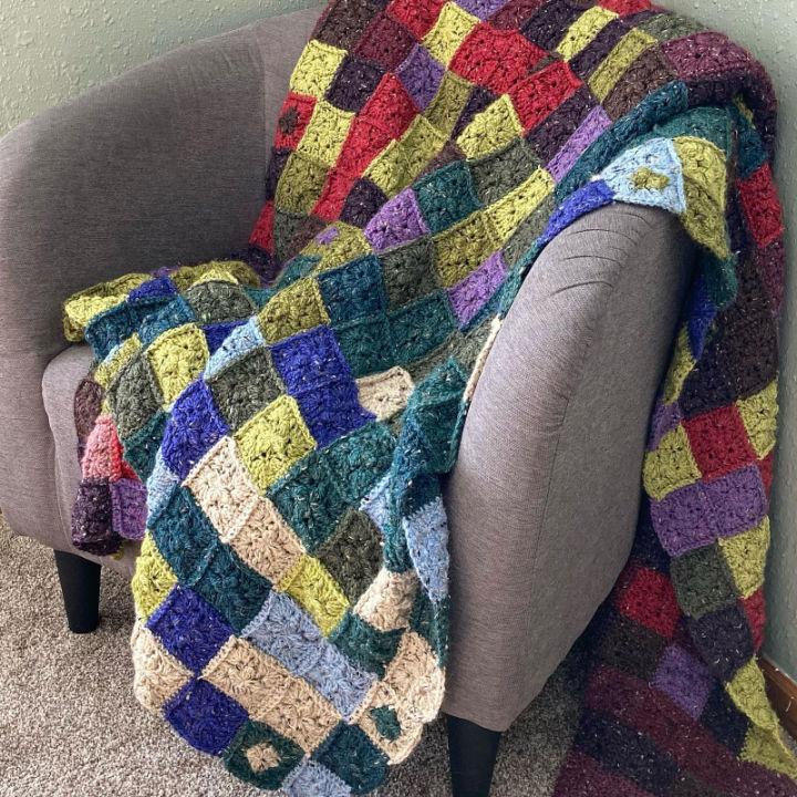 Crochet Quilted Temp Blanket Pattern