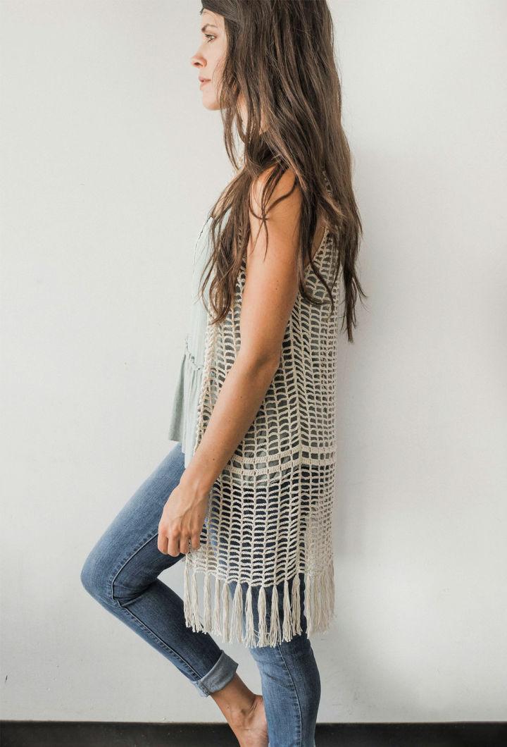 Simple Crochet Daydreamer Fringe Vest Pattern