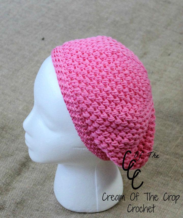 Simple Crochet Puffy Slouch Hat Pattern