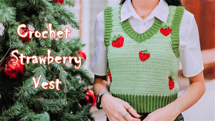 Simple Crochet Strawberry Vest Tutorial