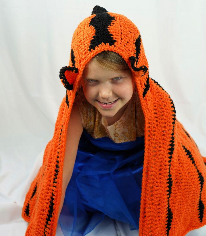 Simple Crochet Tiger Hooded Blanket Pattern