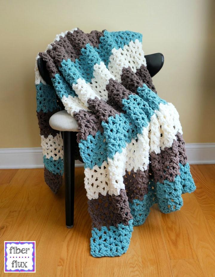 Super Bulky Crochet Family Room Blanket Pattern