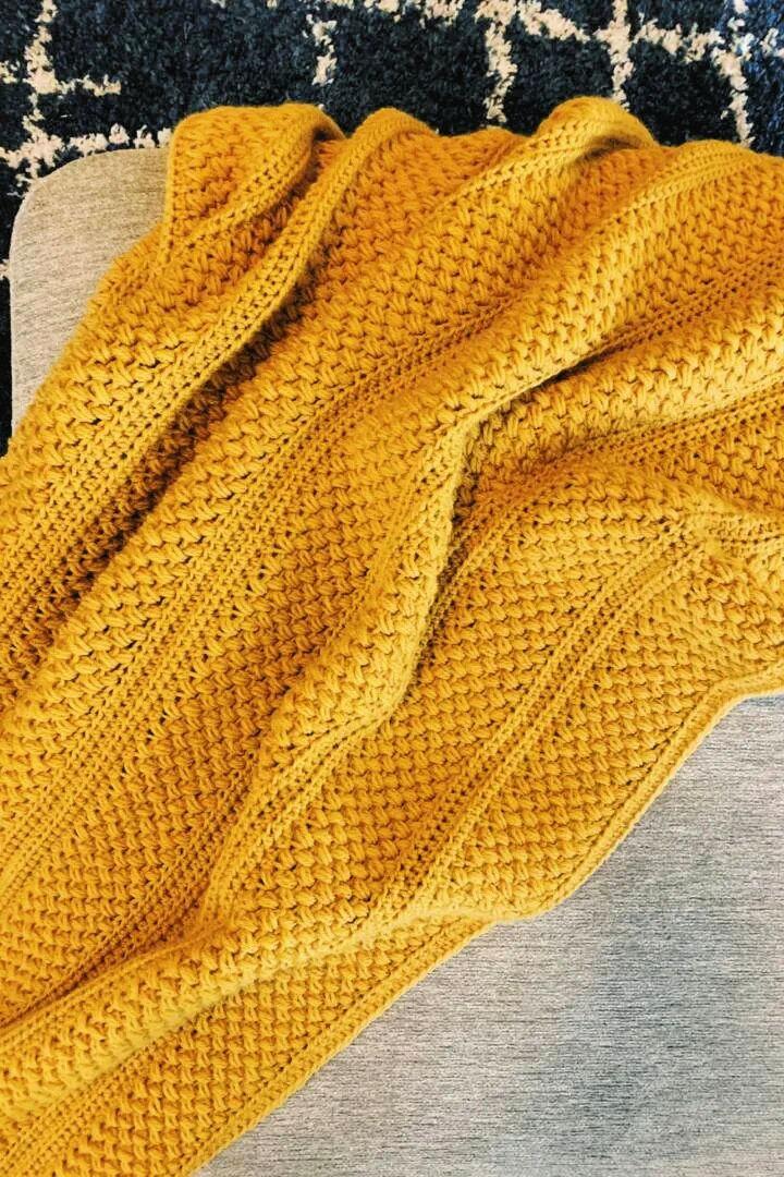The Finley Textured Crochet Blanket Pattern