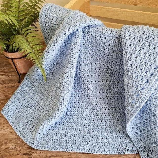 Twin Stitch Crochet Baby Blanket Pattern