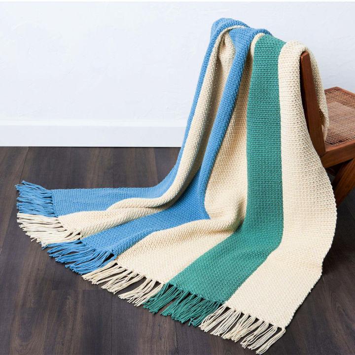 Crochet Vertical Stripes Blanket Design - Free Pattern