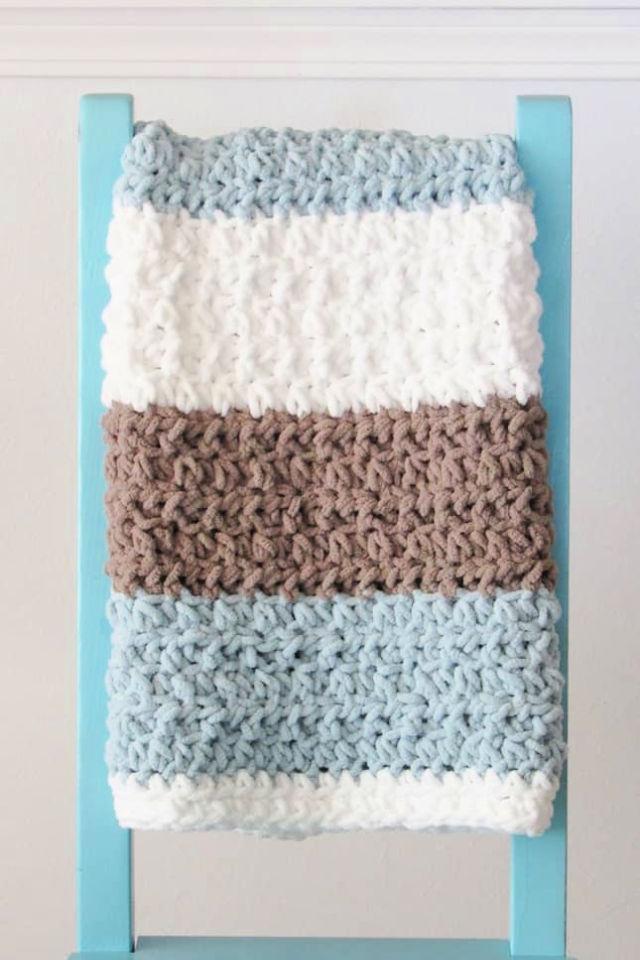 Hour Crochet Baby Boy Blanket Pattern