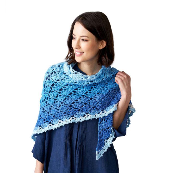 Allover Lace Triangular Crochet Shawl