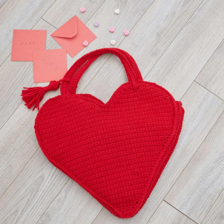 Beautiful Crochet Heart Tote Bag Pattern
