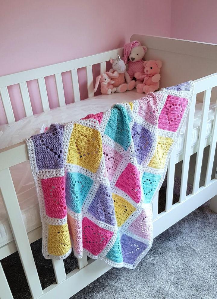 Best Heart Baby Blanket Crochet Pattern