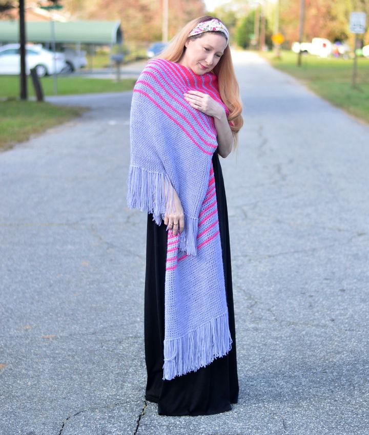 Best Tunisian Crochet Fade Shawl Pattern for Gift