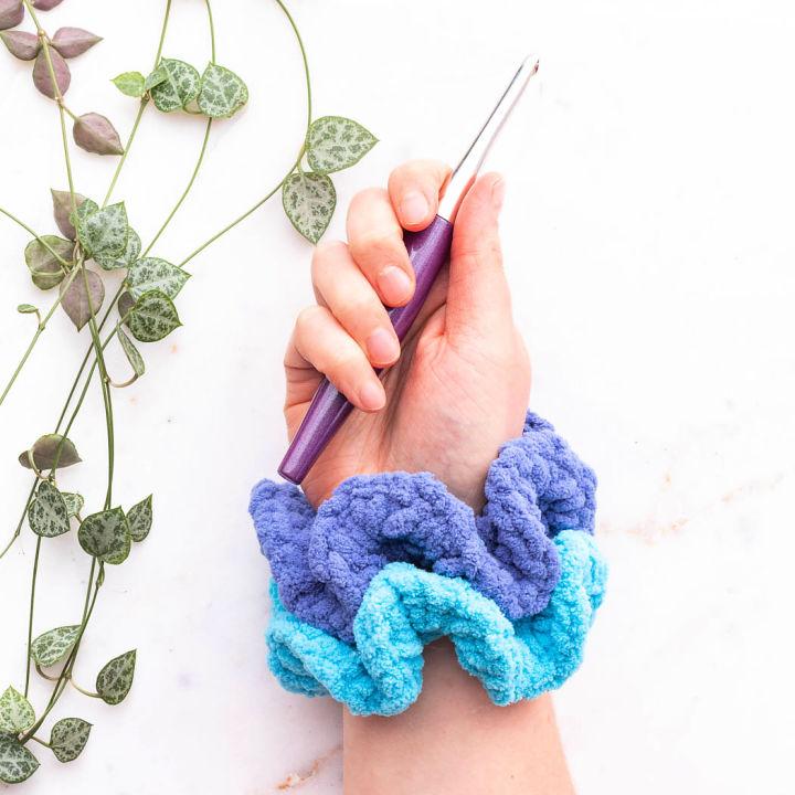 Blanket Yarn Crochet Hair Scrunchies