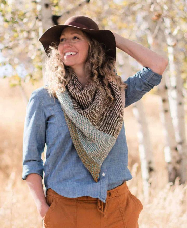 Brushland Tunisian Crochet Scarf Pattern