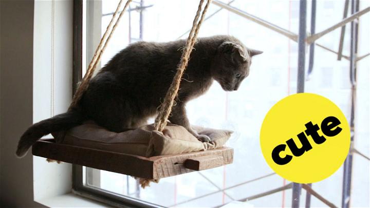 Build a Cat Window Perch Using Serving Tray