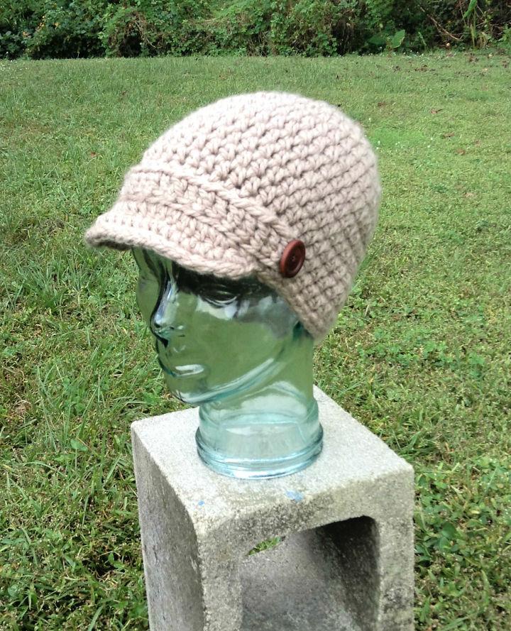 Chunky Crochet Newsboy Hat Pattern