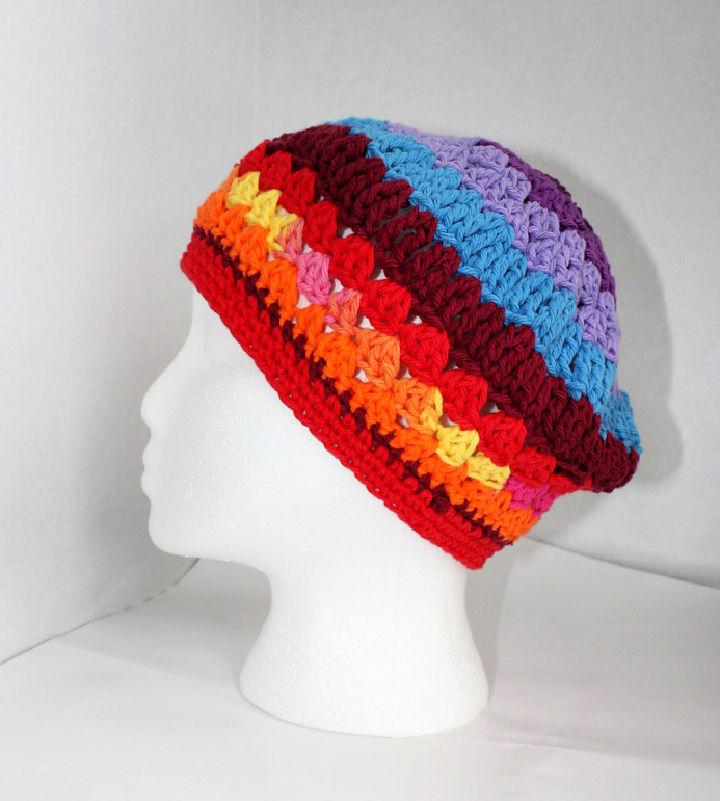 Colorful Crochet Beret Tutorial