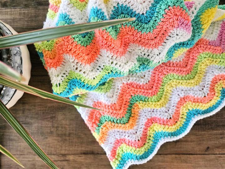 Colorful Rainbow Crochet Blanket Pattern