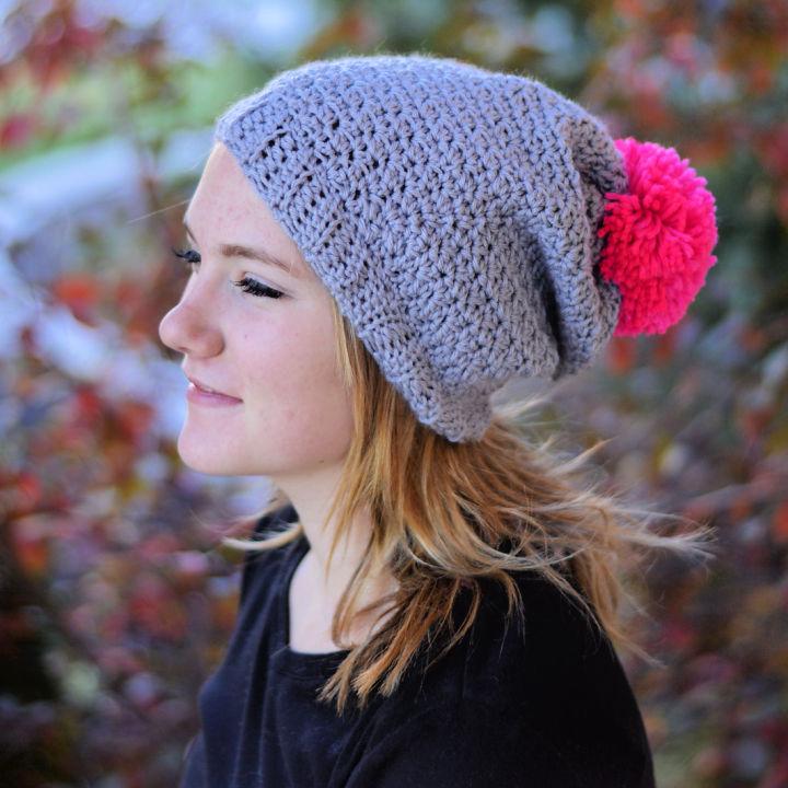Cool Crochet Autumn Frost Slouchy Hat Pattern