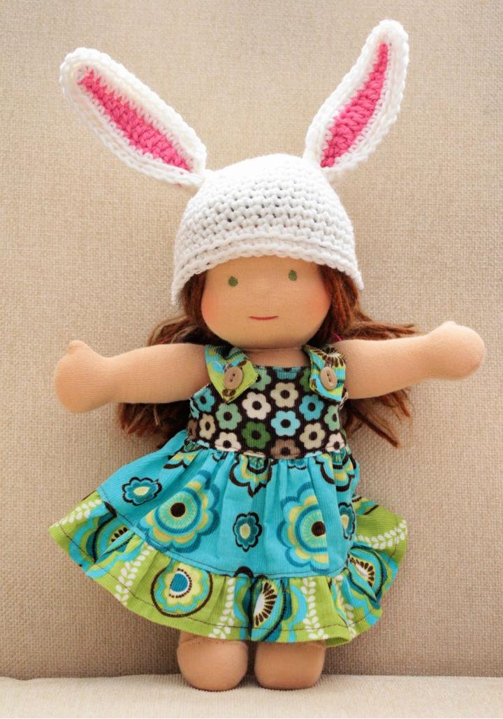 Cool Crochet Doll Bunny Hat Pattern
