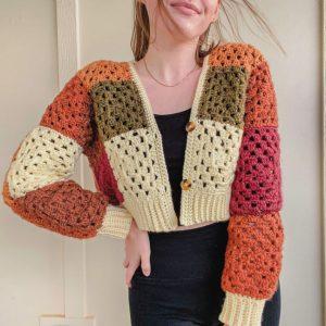 35 Free Crochet Granny Square Cardigan Patterns - Blitsy