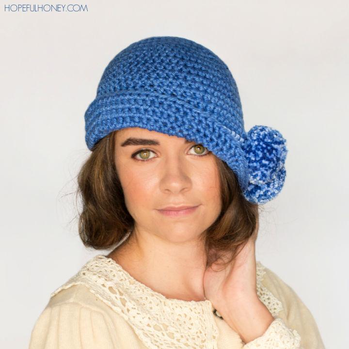 Crochet s Pompom Cloche Winter Hat Pattern
