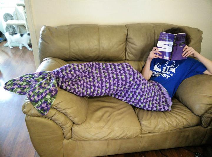 Crochet Adult Sized Mermaid Tail Lapghan Pattern