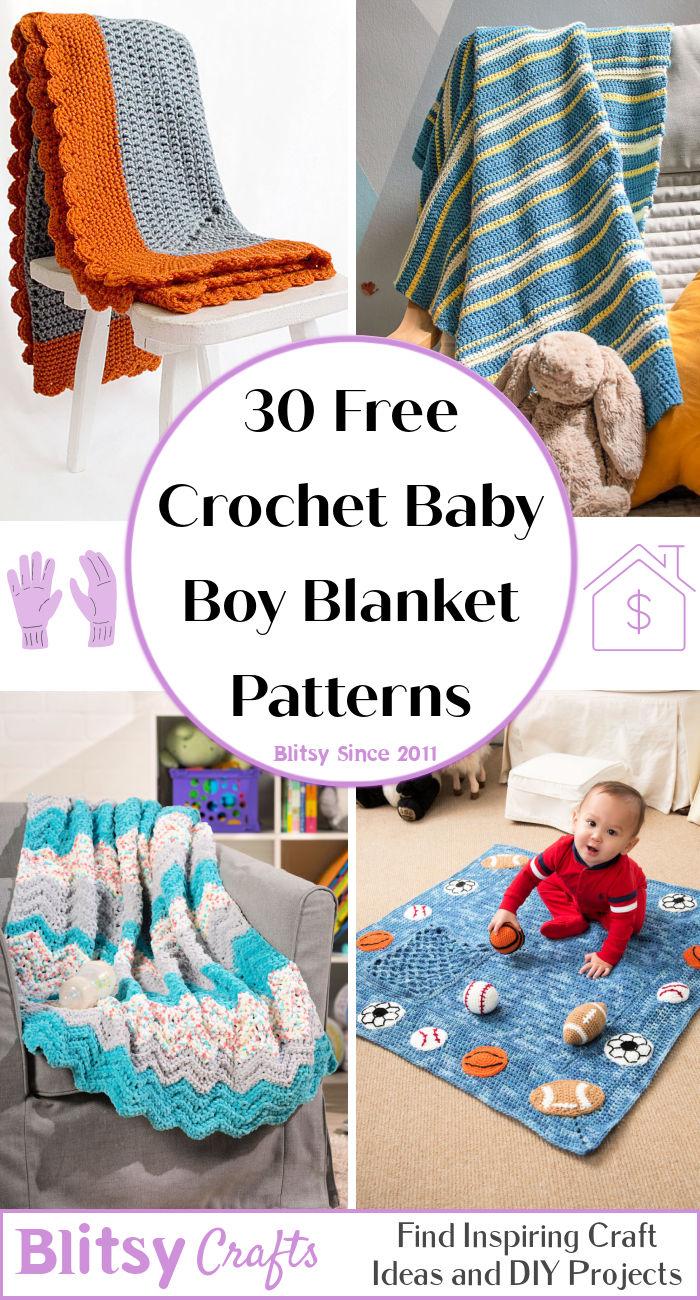 30 Free Crochet Baby Boy Blanket Patterns (Easy Crochet Baby Boy Blanket Pattern)