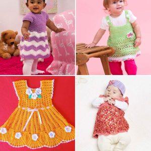 25 Free Crochet Baby Dress Patterns - Find Crochet Dress Pattern for 0-3 months, 3-6 months, 6-12 months and toddlers size.