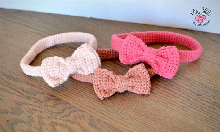 Crochet Baby Girl Headband With Bow Pattern