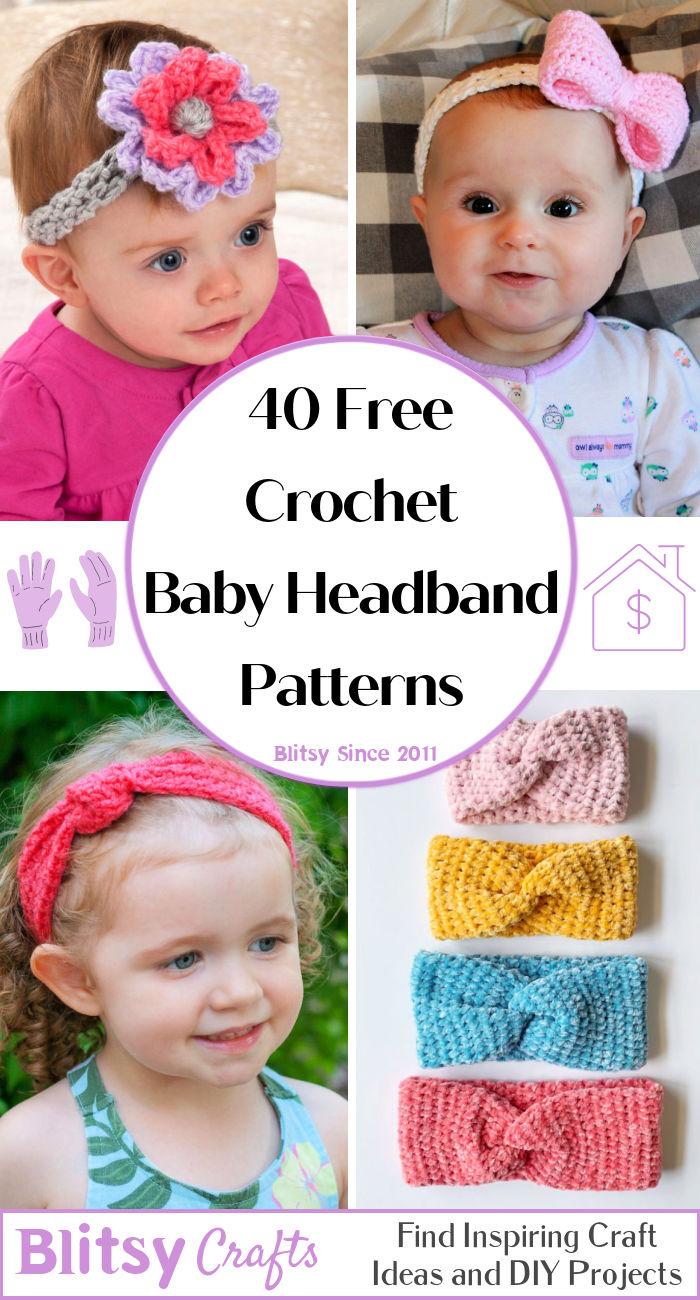 25 Free Crochet Baby Headband Patterns (Easy Pattern)