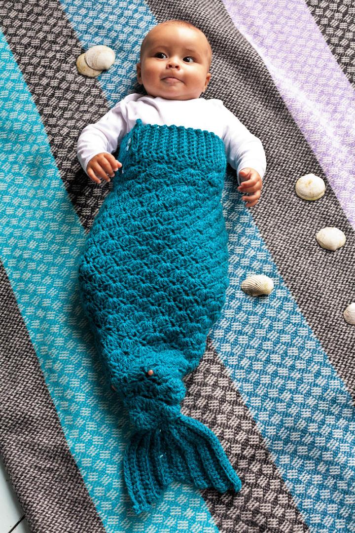 Crochet Baby Mermaid Cocoon Free Pattern