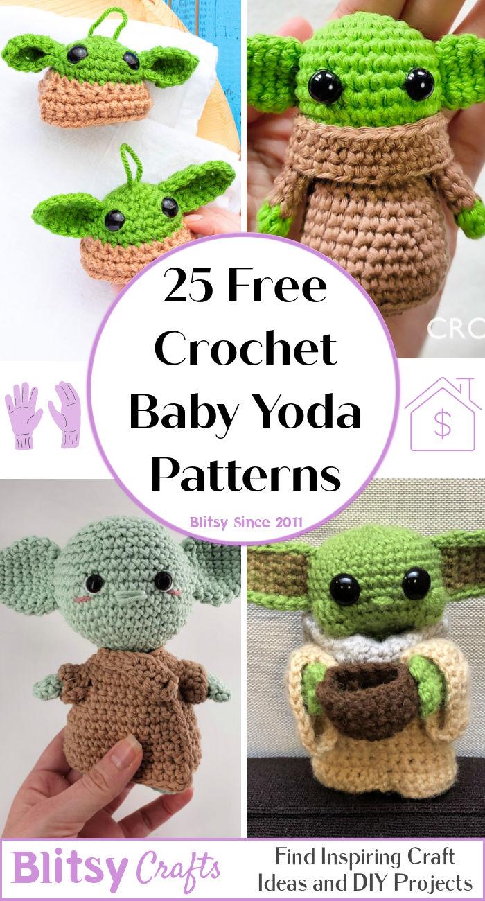 25 Free Baby Yoda Crochet Patterns (Crochet Baby Yoda Amigurumi Pattern)