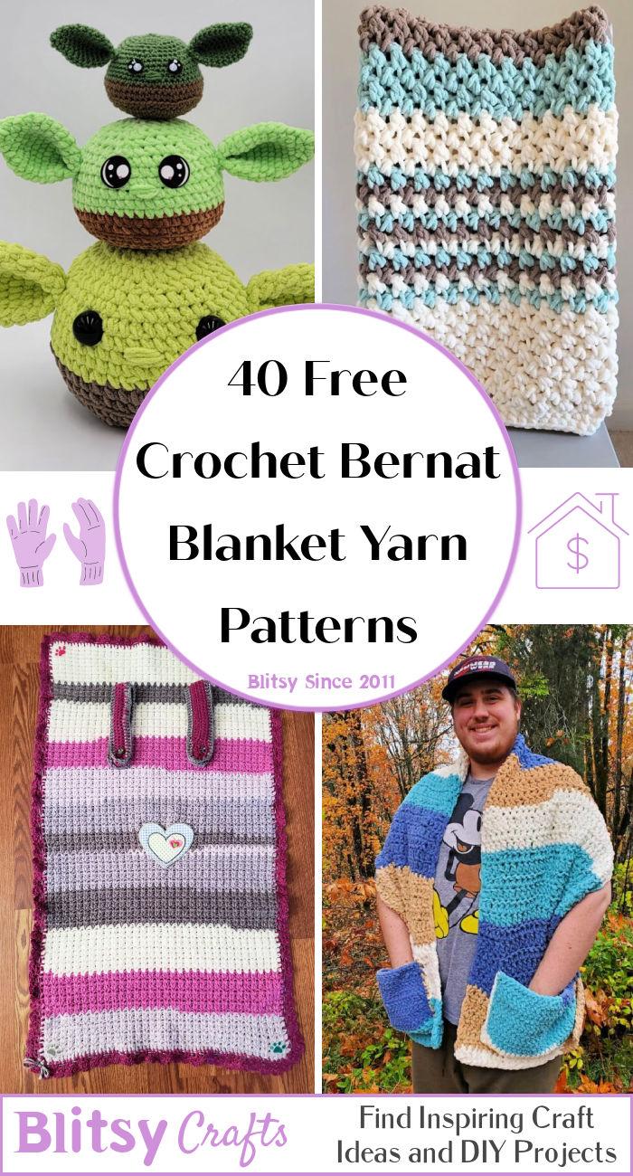40 Free Crochet Bernat Blanket Yarn Patterns