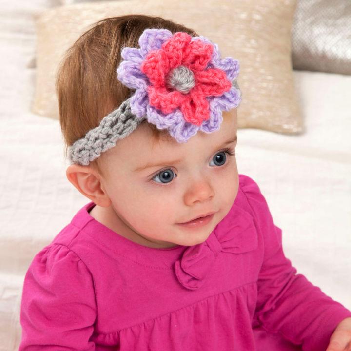Crochet Bloomin Baby Headband Pattern