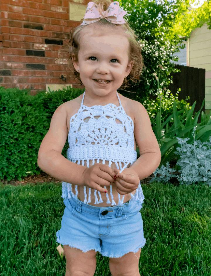 Crochet Boho Child Halter Top Free Pattern