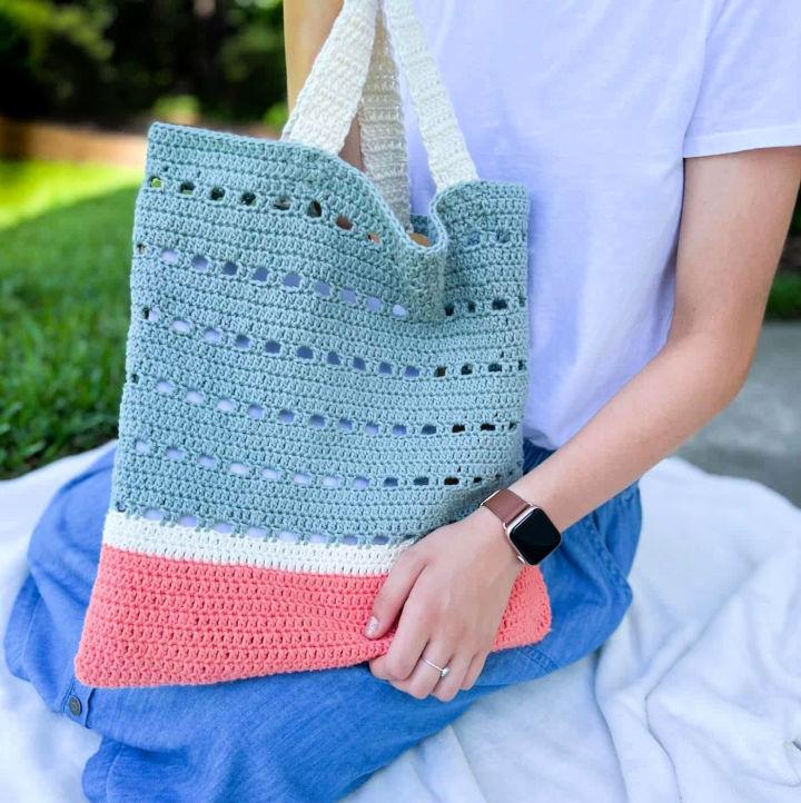 Crochet Cotton Yarn Tote Bag Pattern