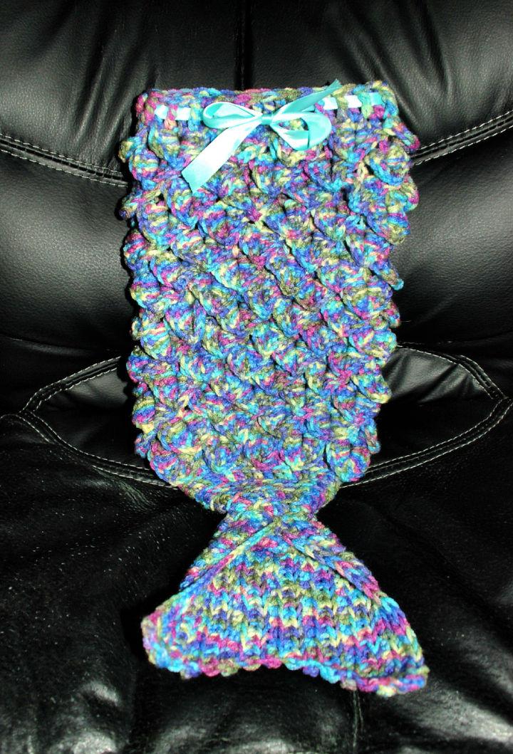 Crochet Crocodile Stitch Mermaid Tail - 0-3 Months