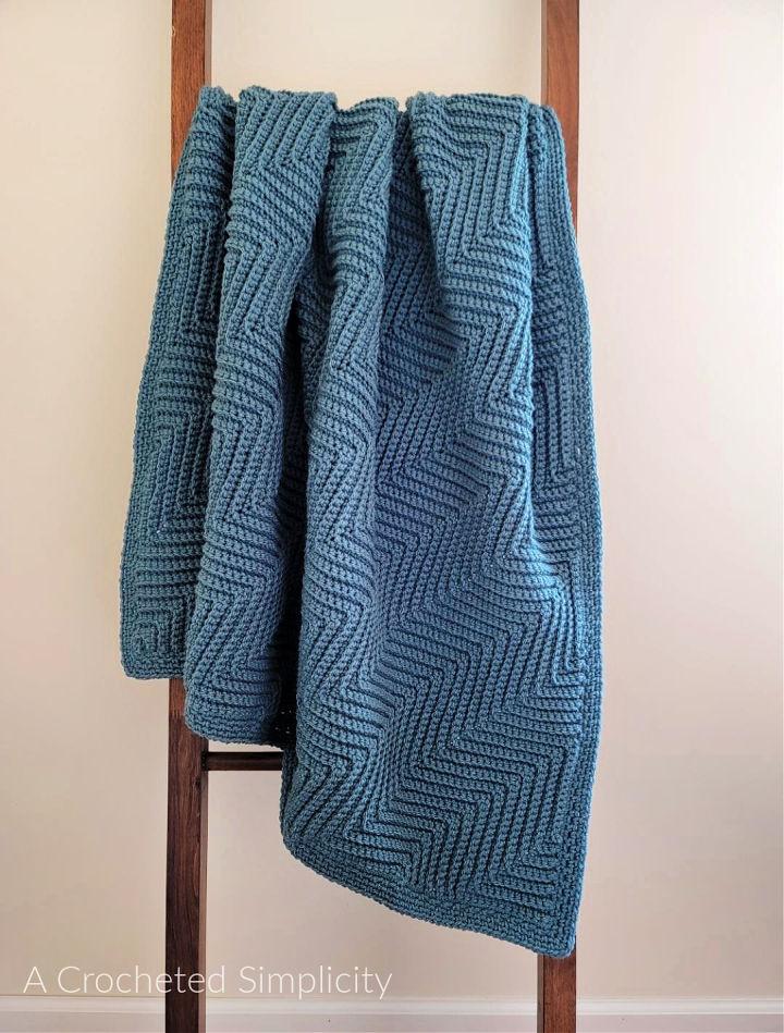 Crochet Diagonal Ripple Lapghan Free Pattern