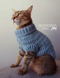 14 Free Crochet Cat Sweater Patterns - Blitsy