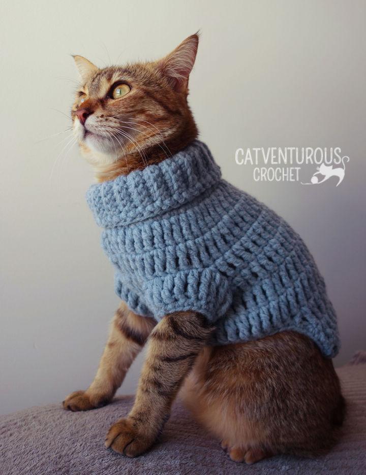 Crochet Emma Rollneck Cat Sweater Pattern