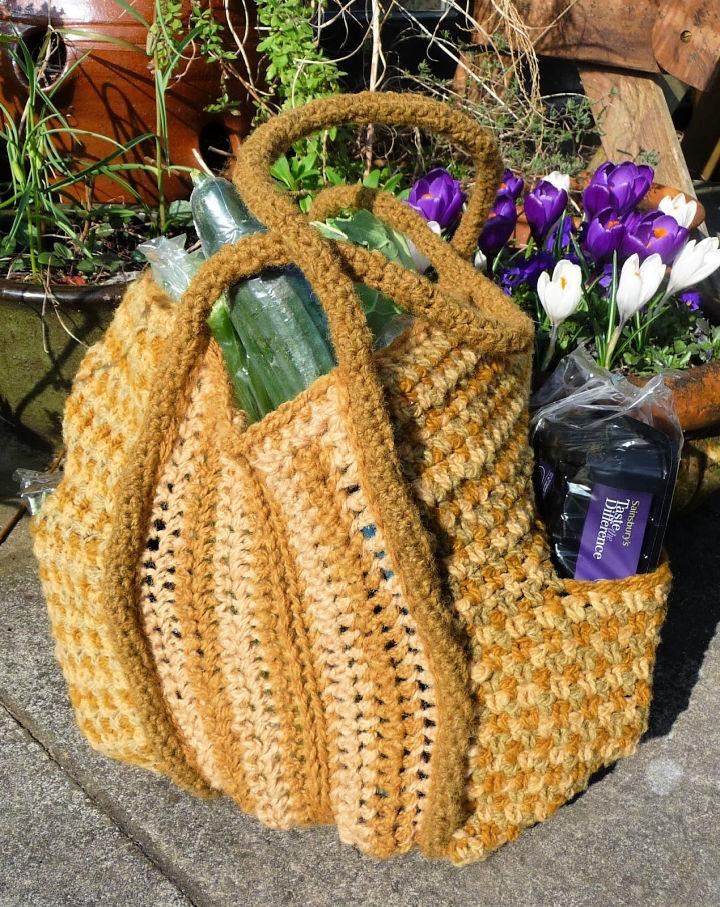 Crochet Green Ginger Shopping Bag