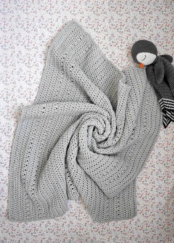 Crochet Grey Finnegan Baby Boy Blanket Pattern