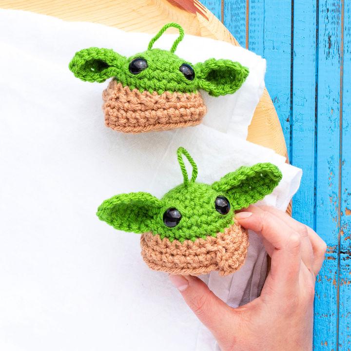 Crochet Grogu Baby Yoda Ball Ornament