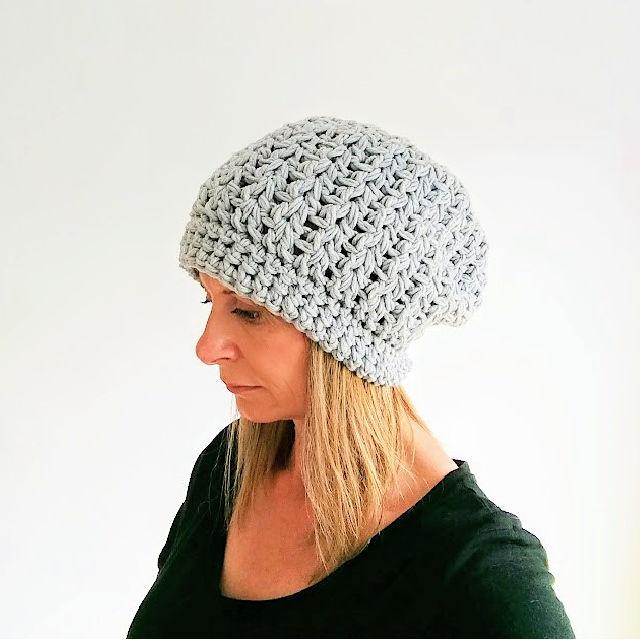 Crochet Hipster Slouchy Beanie Pattern