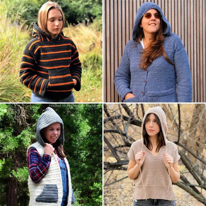 25 Free Crochet Hoodie Patterns - Easy Crochet Hoodie Pattern