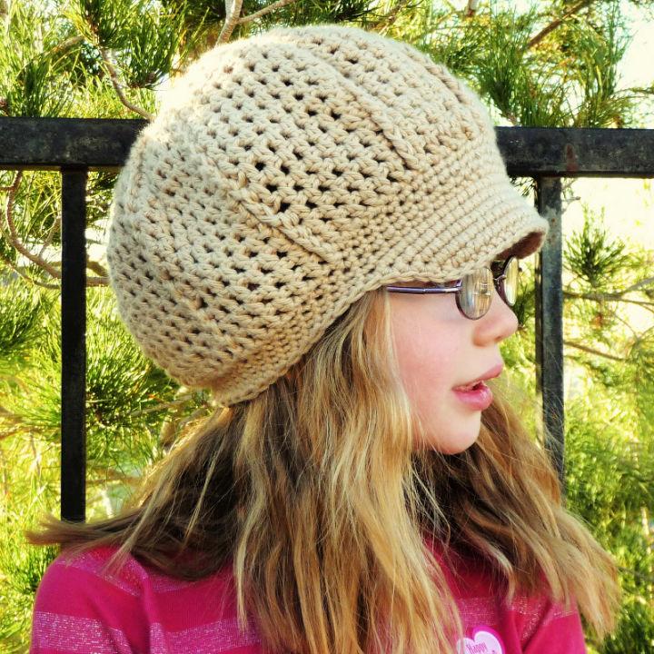 Crochet Kinleys Slouchy Newsboy Hat Pattern