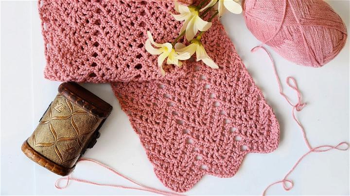 Crochet Lacy Stitch Scarf Pattern