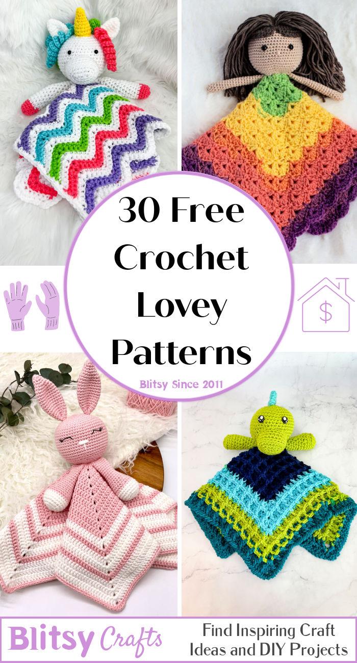30 Free Crochet Lovey Patterns ( Crochet Lovey Blanket Pattern)