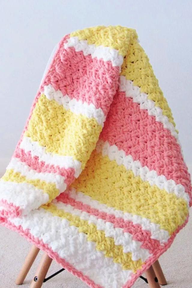 Crochet Marshmallow Baby Blanket for Childrens