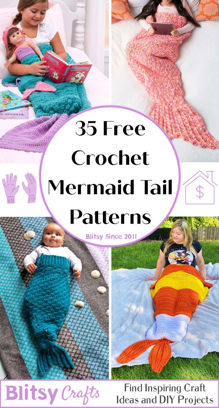 35 Free Crochet Mermaid Tail Patterns (Blanket Pattern)